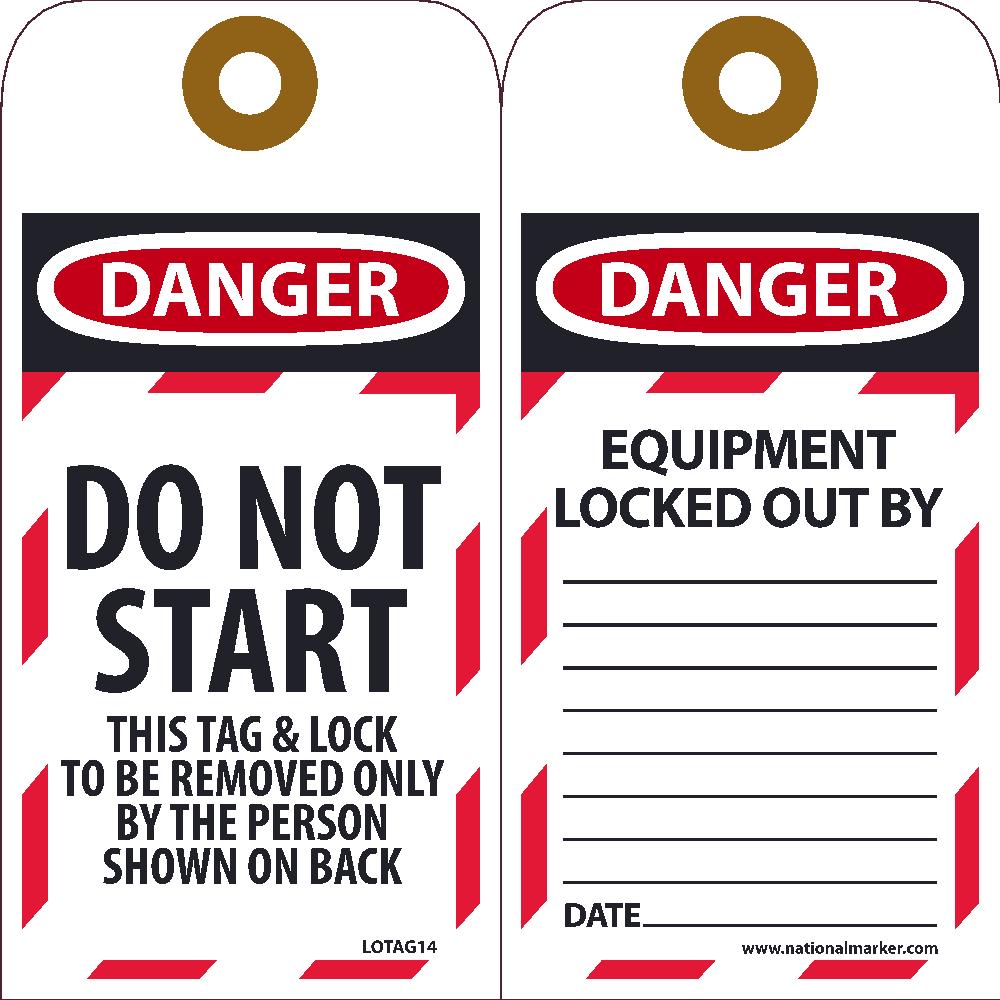 Danger Do Not Start This Tag - 10 Pack-eSafety Supplies, Inc