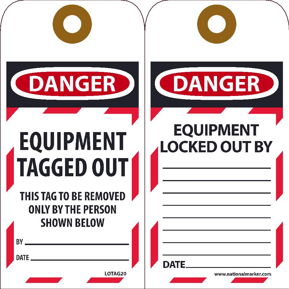 Danger Equipment Tagged Out Tag - 10 Pack-eSafety Supplies, Inc