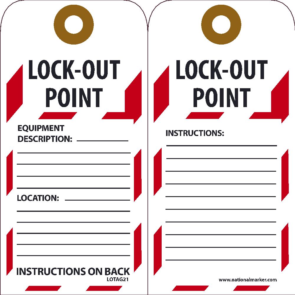 Danger Lockout Point Tag - 10 Pack-eSafety Supplies, Inc