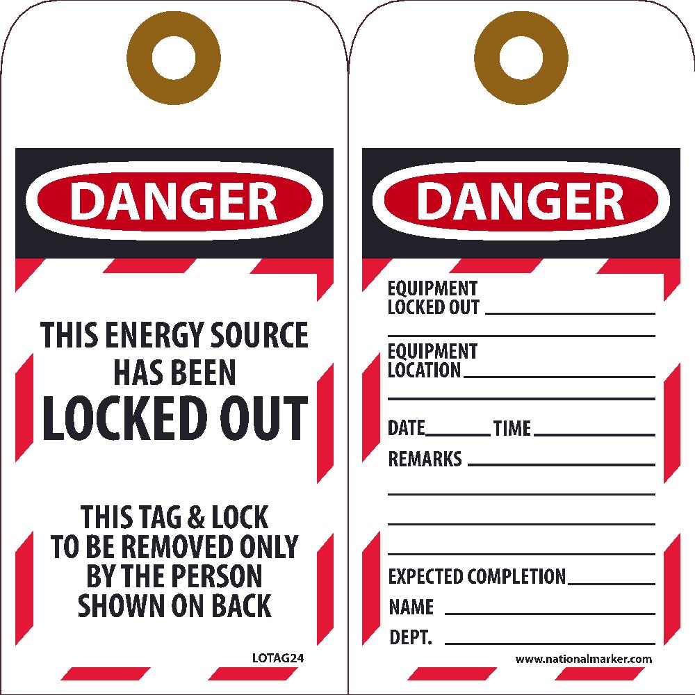 Danger This Energy Source Has Been Locked Out Tag - 10 Pack-eSafety Supplies, Inc