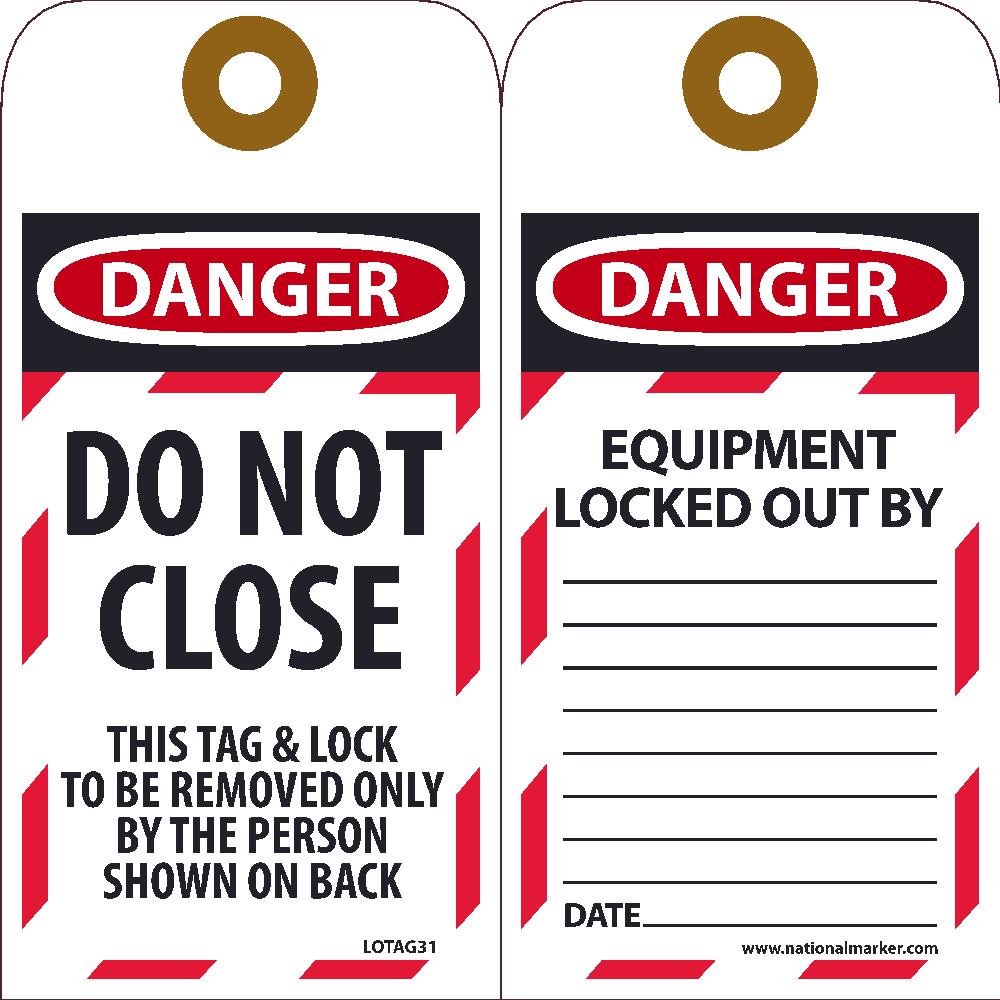 Danger Do Not Close This Tag - 10 Pack-eSafety Supplies, Inc