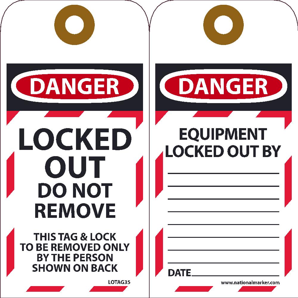 Danger Locked Out Do Not Operate This Tag - 10 Pack-eSafety Supplies, Inc