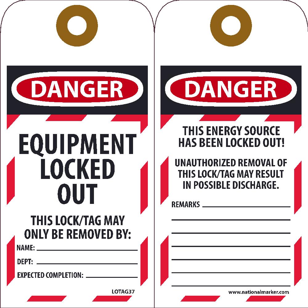 Equipment Lockout Tag - Pack of 25-eSafety Supplies, Inc