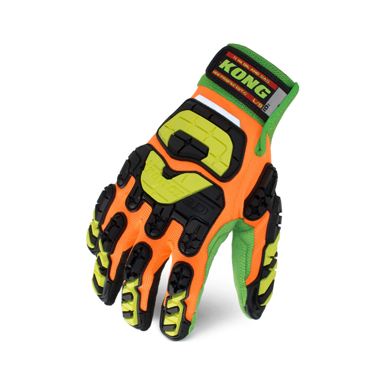 Ironclad KONG® LPI Closed Cuff A4 IVE™ Glove Orange/Green-eSafety Supplies, Inc
