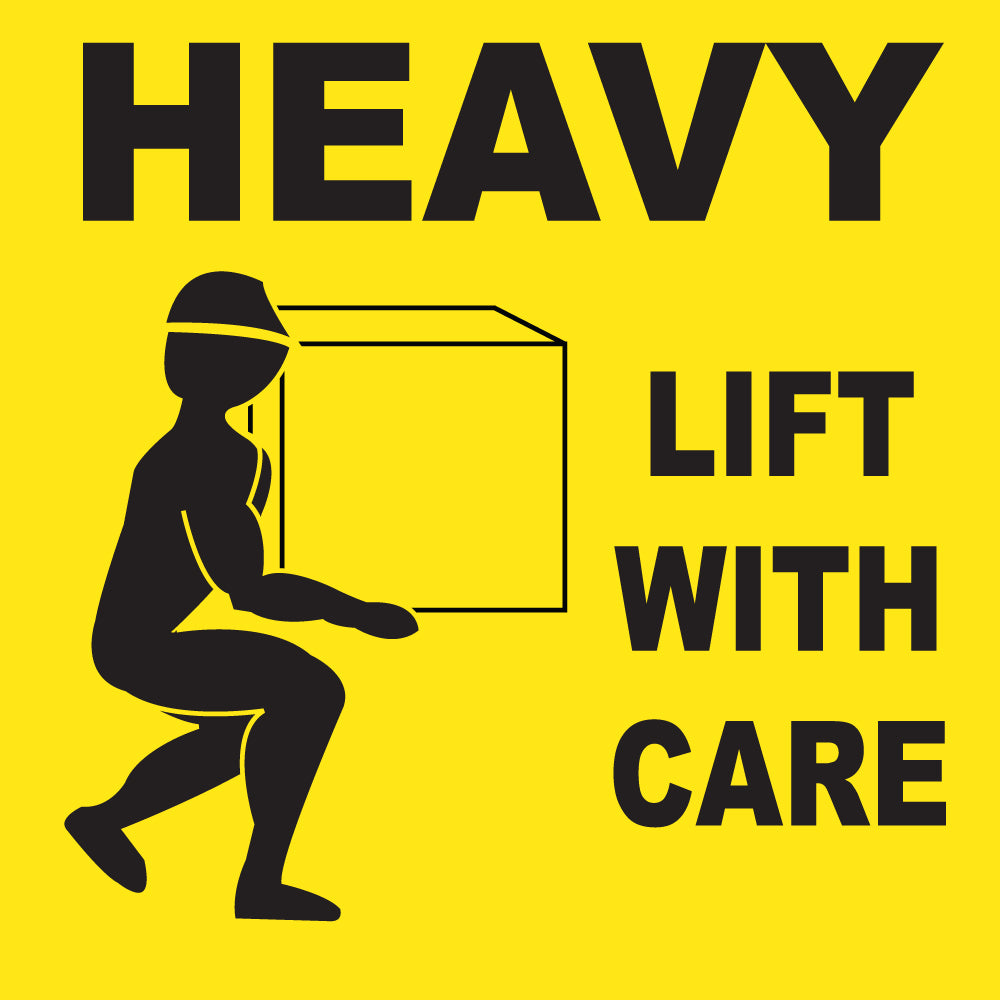 Heavy Lift With Care Label - Roll-eSafety Supplies, Inc