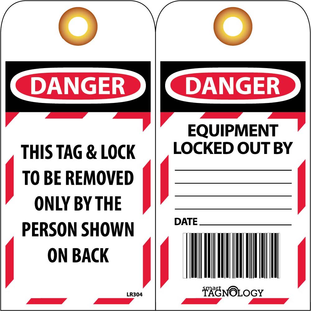 Rfid Tag, Danger This Tag & Lock To Be Removed Only By The Person Shown On Back - 10 Pack-eSafety Supplies, Inc