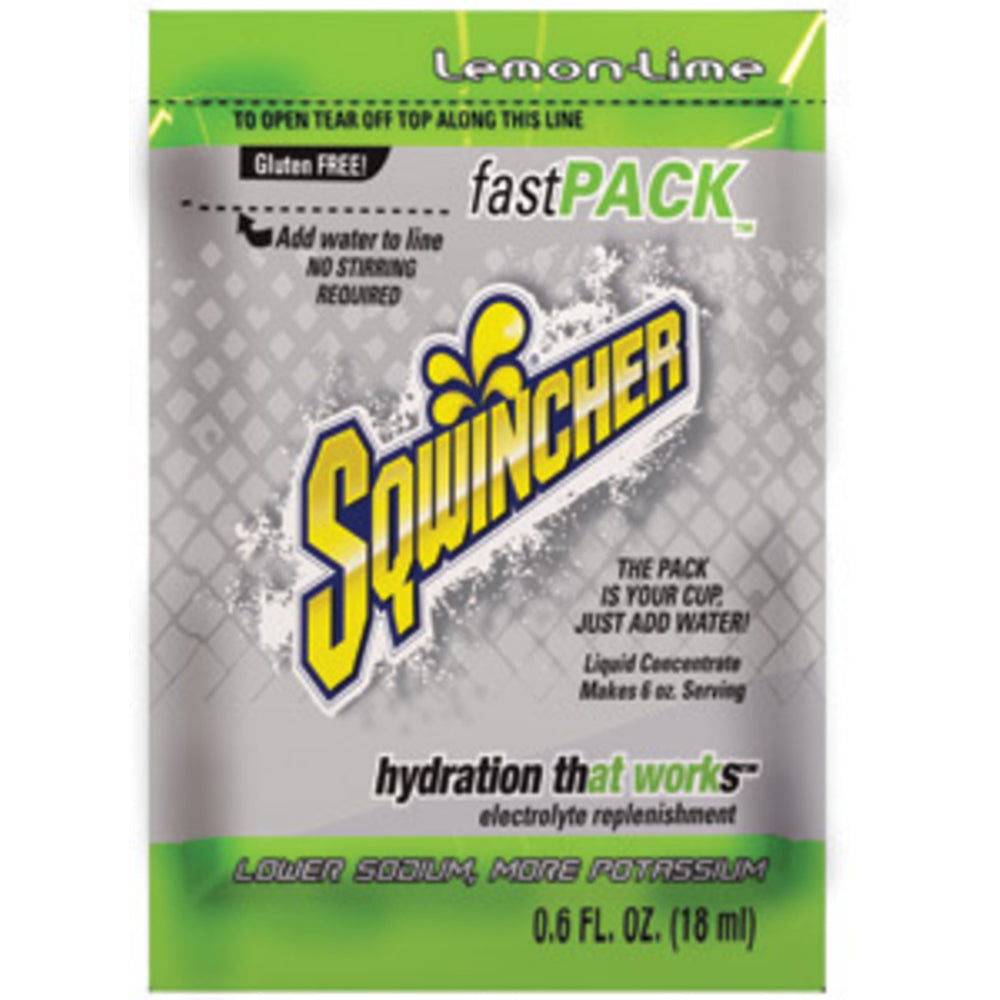 Sqwincher .6 Ounce Fast Pack Liquid Concentrate Pouch Electrolyte Drink (1 Box Electrolyte Drink Pouch - Pack)-eSafety Supplies, Inc