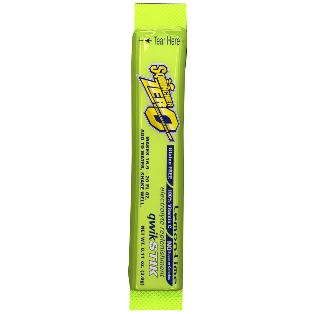 Sqwincher .11 Ounce Qwik Stik ZERO Powder Concentrate Packet Electrolyte Drink-eSafety Supplies, Inc