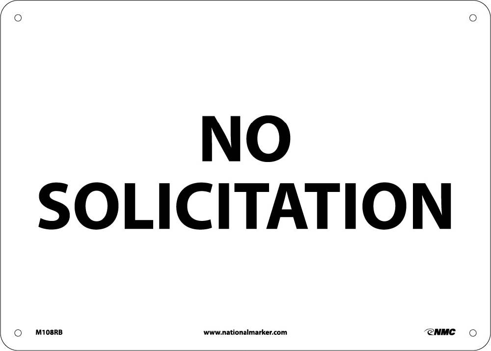No Solicitation Sign-eSafety Supplies, Inc