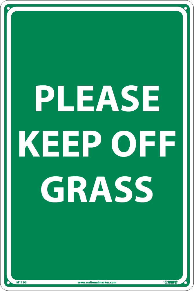 Please Keep Off Grass Sign-eSafety Supplies, Inc