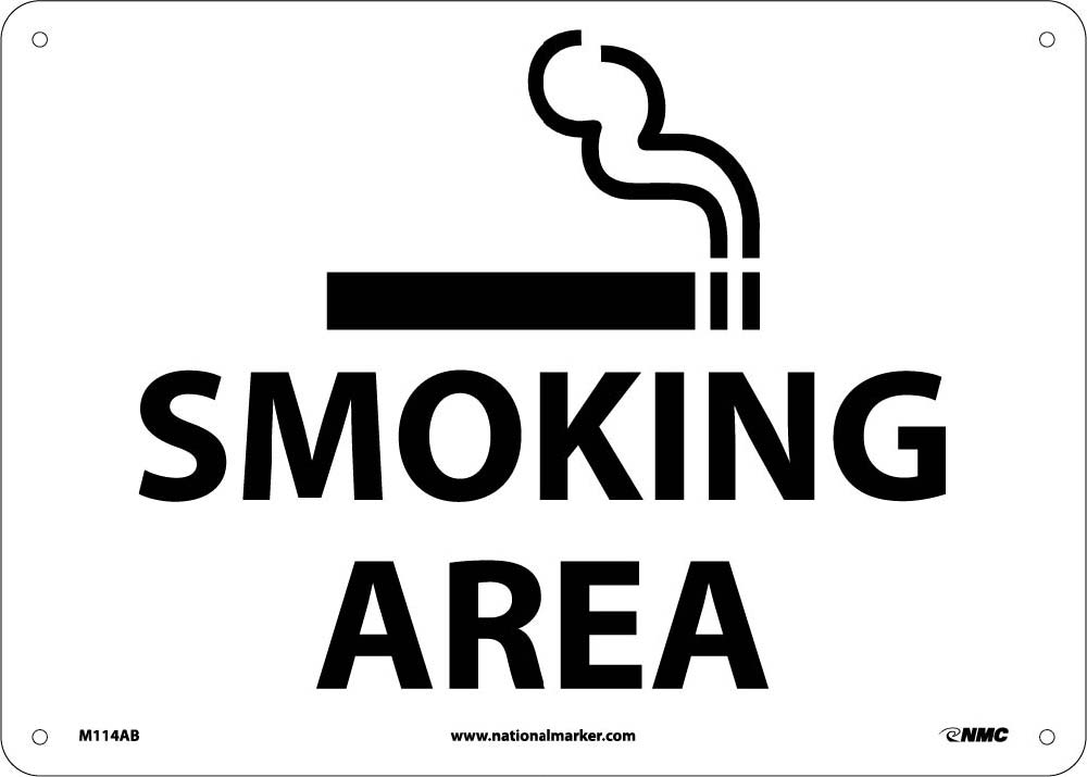Smoking Area Sign-eSafety Supplies, Inc