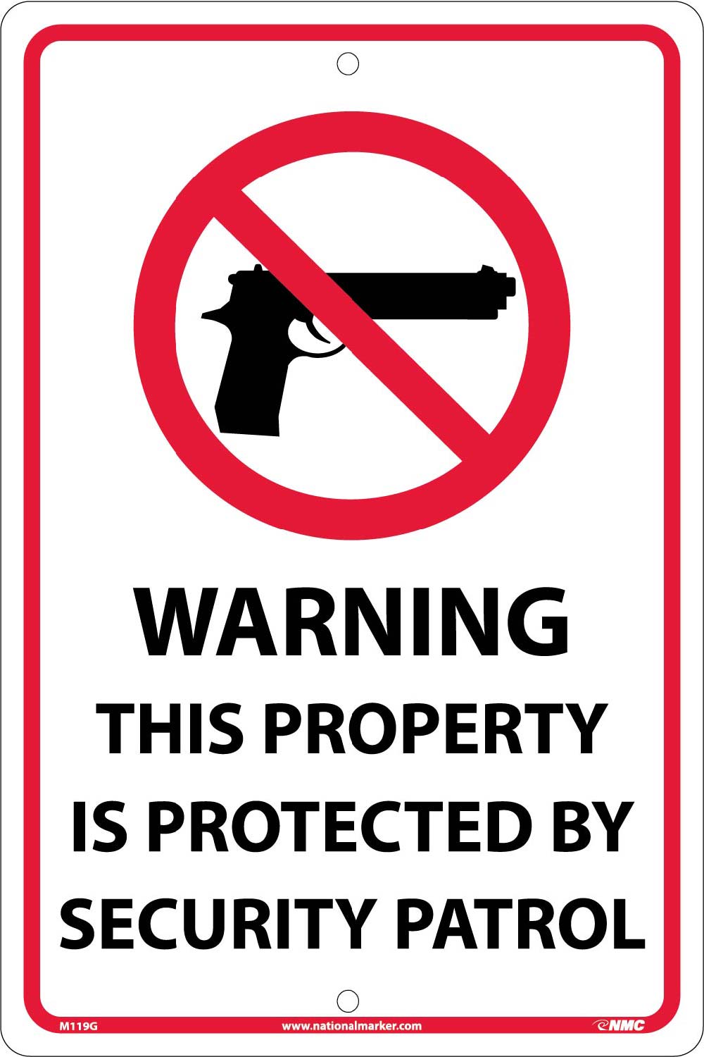 Warning This Property Is Protected Sign-eSafety Supplies, Inc