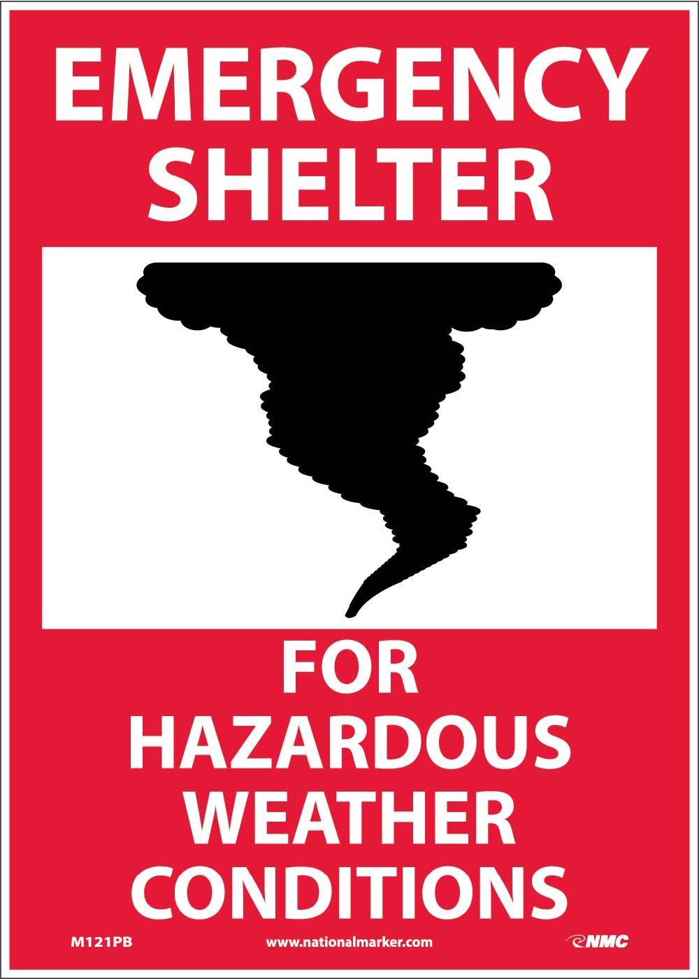 Hazardous Weather Shelter Sign-eSafety Supplies, Inc