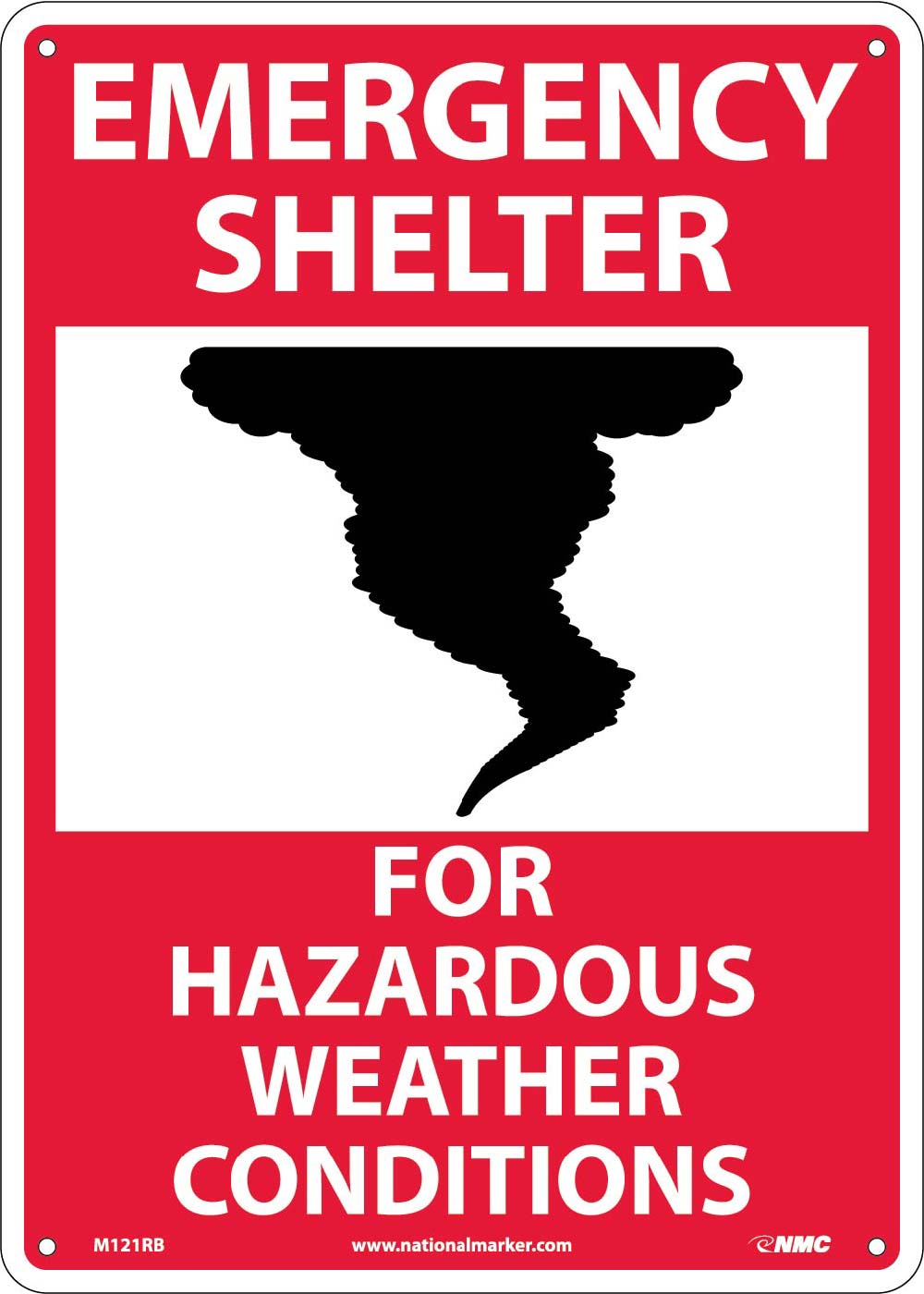 Hazardous Weather Shelter Sign-eSafety Supplies, Inc