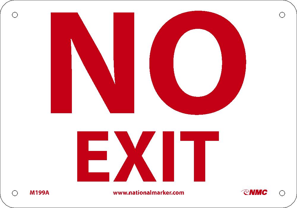 No Exit Sign-eSafety Supplies, Inc