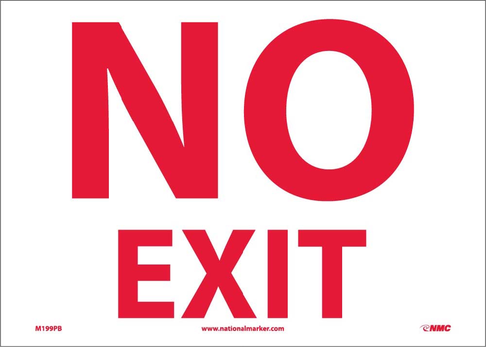 No Exit Sign-eSafety Supplies, Inc
