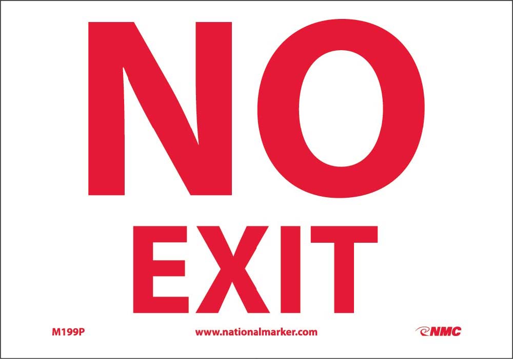 No Exit Sign-eSafety Supplies, Inc