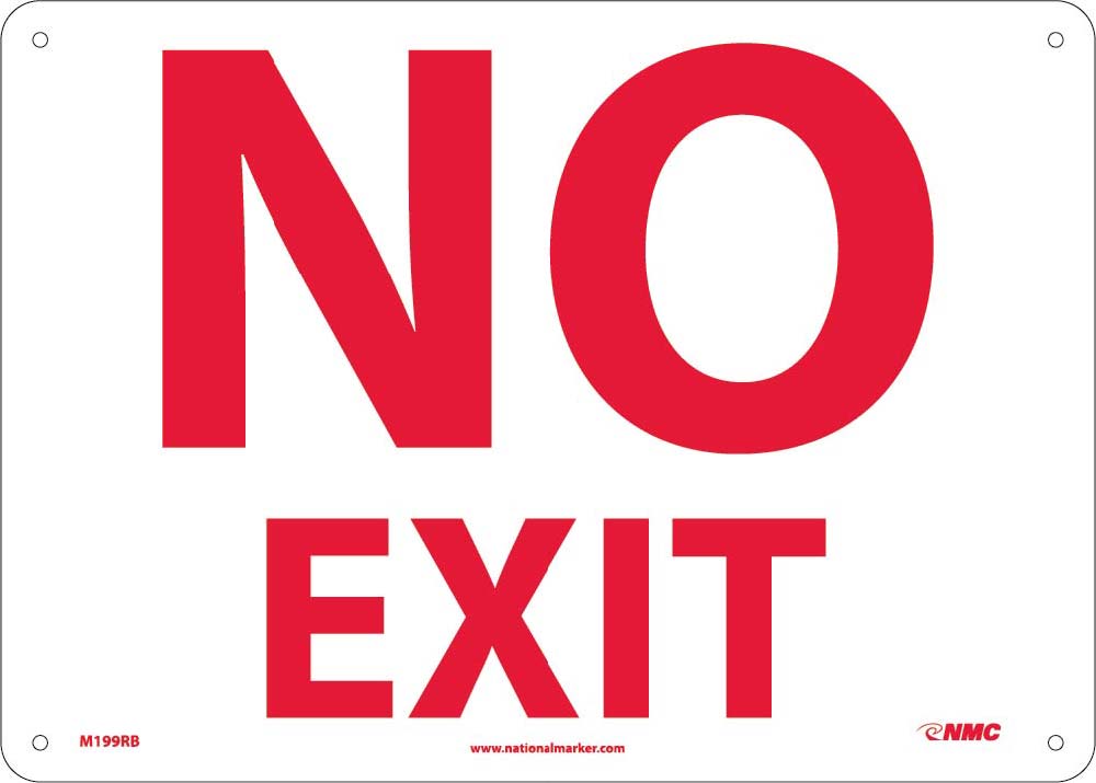 No Exit Sign-eSafety Supplies, Inc