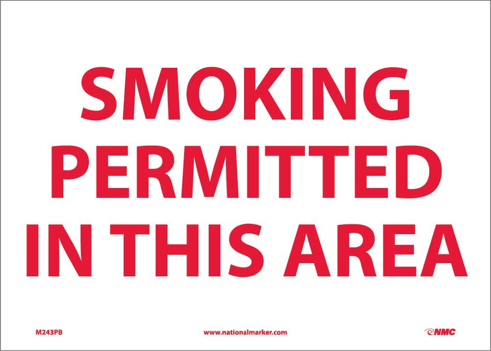Smoking Permitted In This Area Sign-eSafety Supplies, Inc