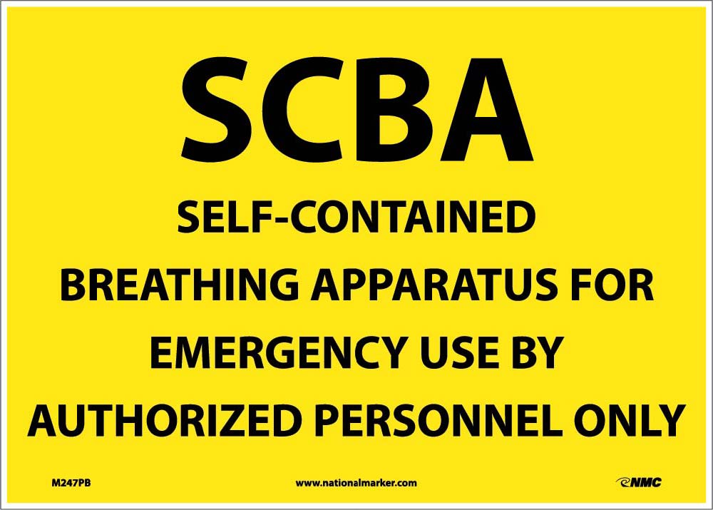 Scba Self Contained Breathing Apparatus Instructions Sign-eSafety Supplies, Inc