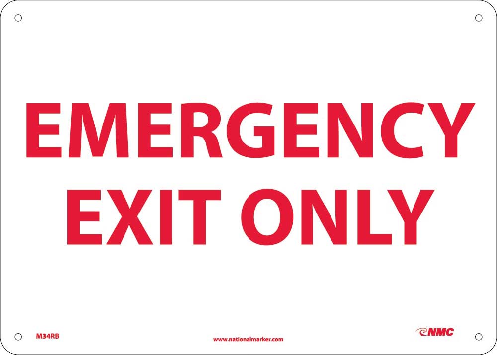 Emergency Exit Only Sign-eSafety Supplies, Inc