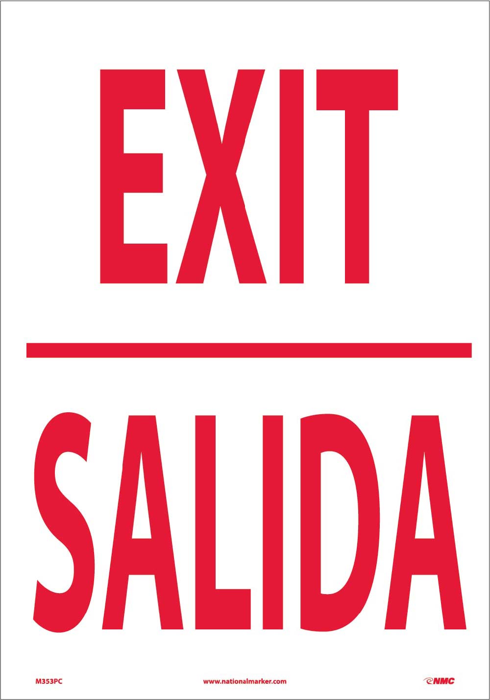 Exit Sign - Bilingual-eSafety Supplies, Inc