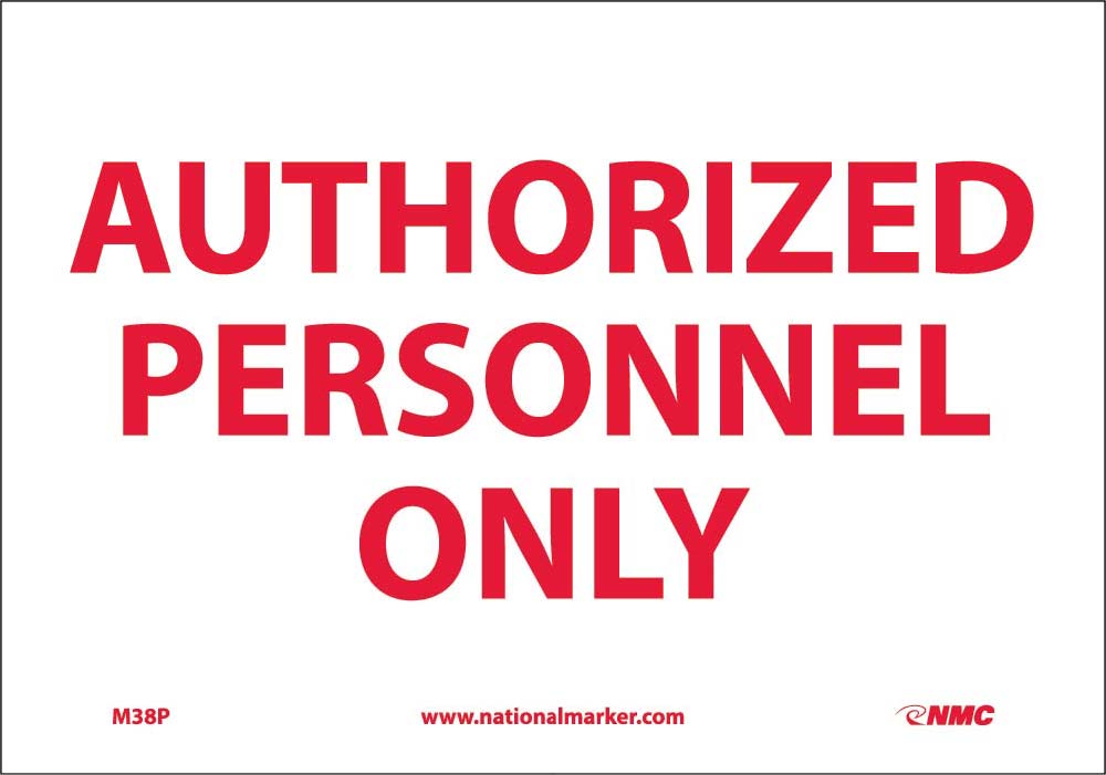 Authorized Personnel Only Sign-eSafety Supplies, Inc