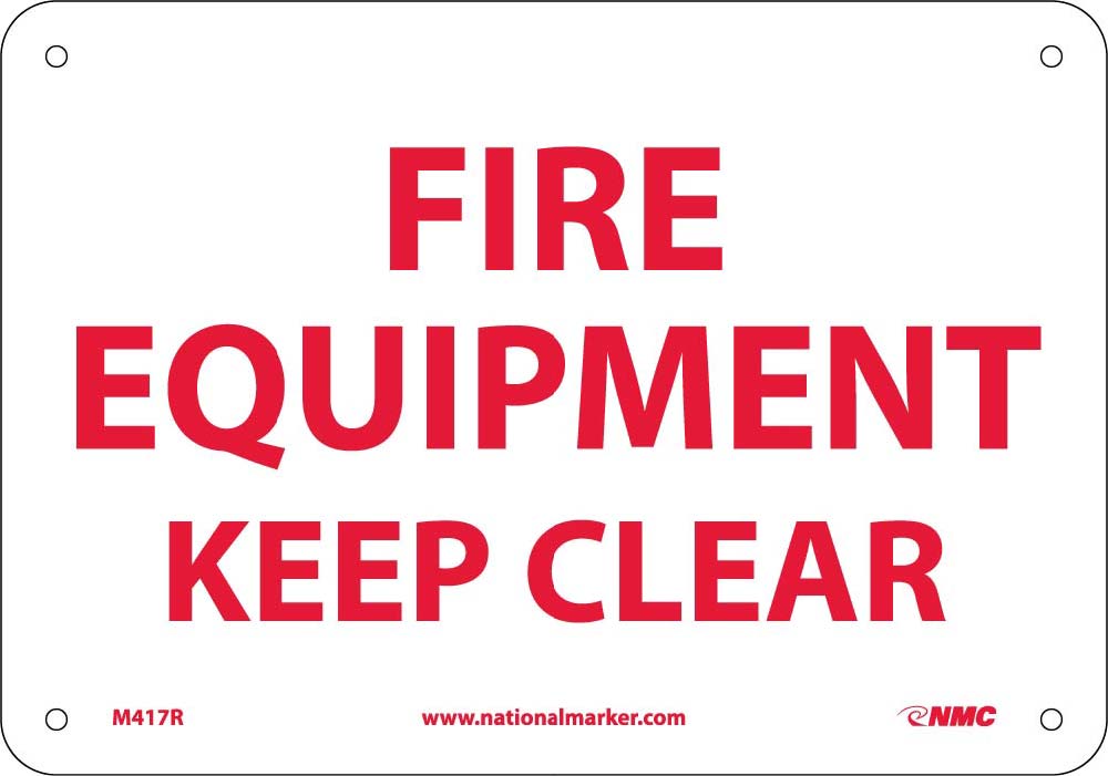 Fire Equipment Keep Clear Sign-eSafety Supplies, Inc