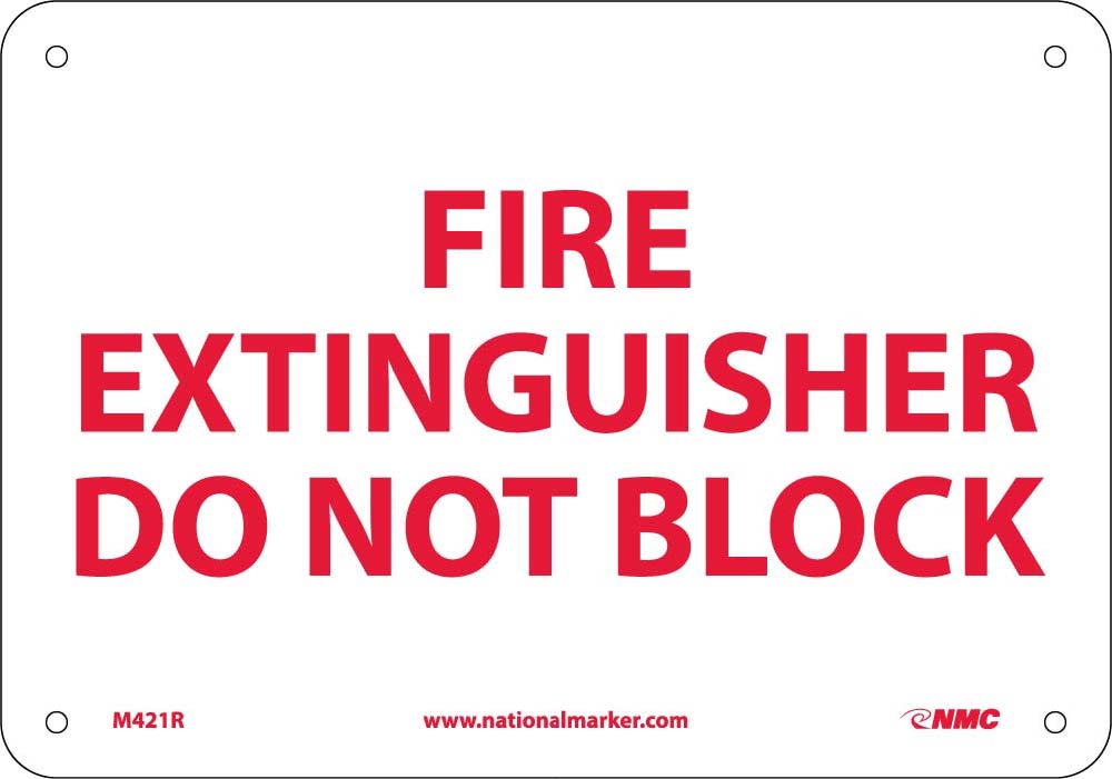 Fire Extinguisher Do Not Block Sign-eSafety Supplies, Inc