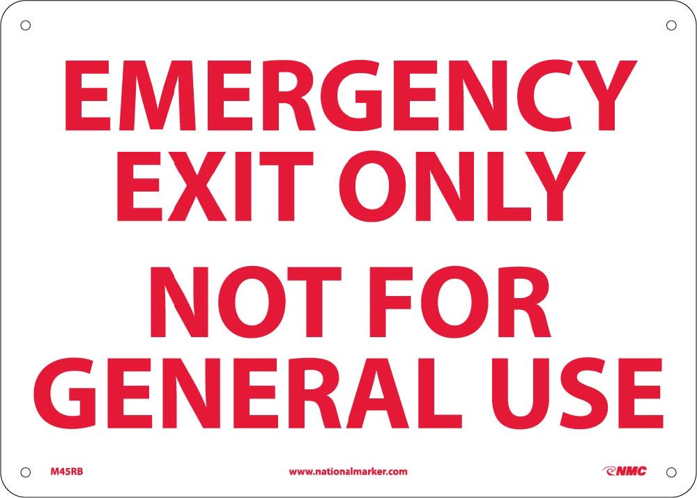 Emergency Exit Only Not For General Use Sign-eSafety Supplies, Inc