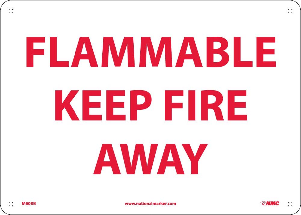 Flammable Keep Fire Away Sign-eSafety Supplies, Inc
