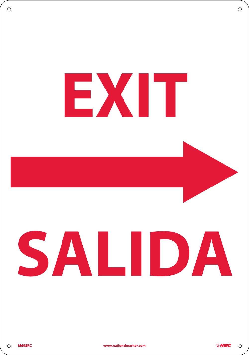 Exit Sign - Bilingual-eSafety Supplies, Inc