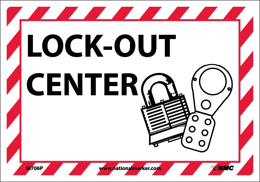 Lock-Out Center Sign-eSafety Supplies, Inc