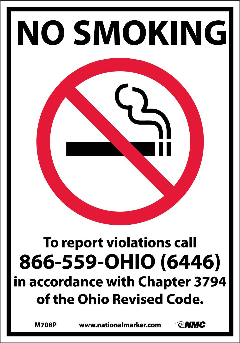 No Smoking (Graphic) Ohio Sign-eSafety Supplies, Inc