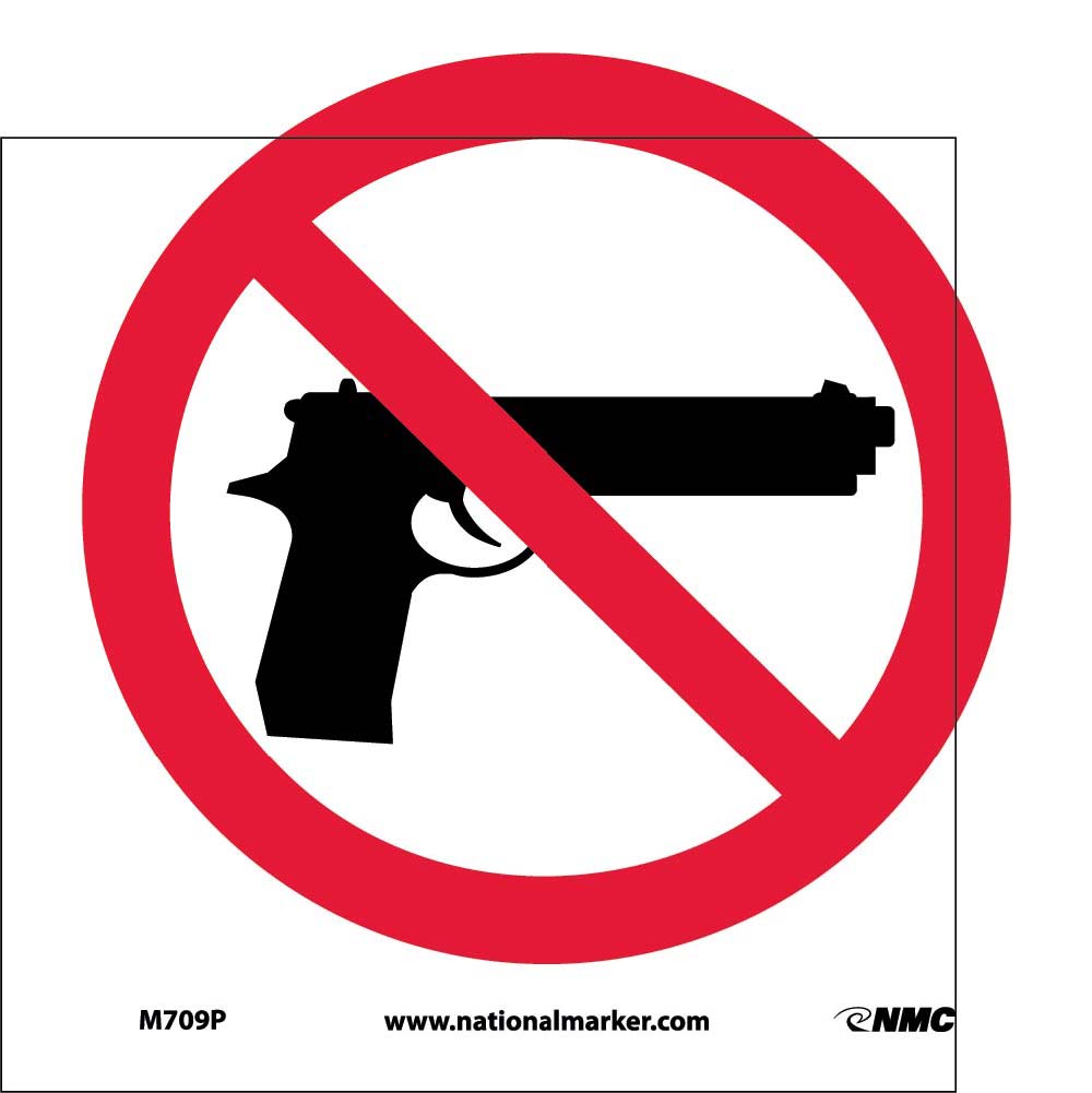 8 X 8 Graphic Only No Firearms Sign-eSafety Supplies, Inc