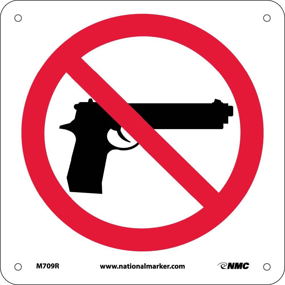 8 X 8 Graphic Only No Firearms Sign-eSafety Supplies, Inc