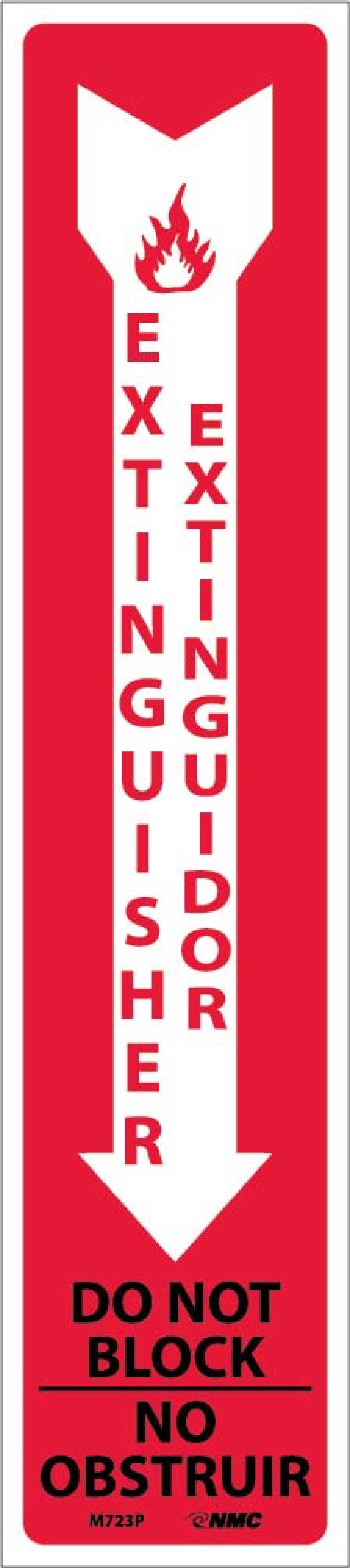 Extinguisher Do Not Block Sign - Bilingual-eSafety Supplies, Inc