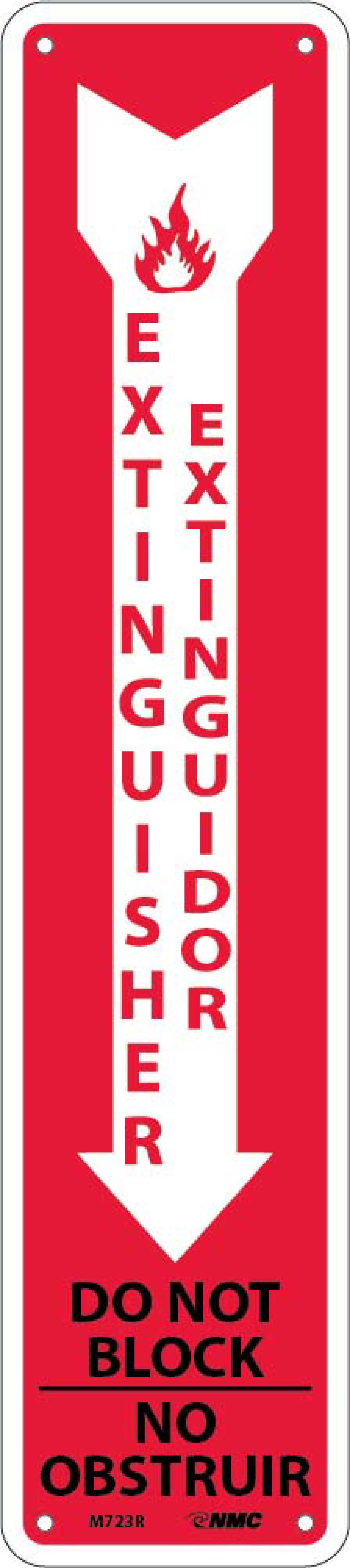 Extinguisher Do Not Block Sign - Bilingual-eSafety Supplies, Inc