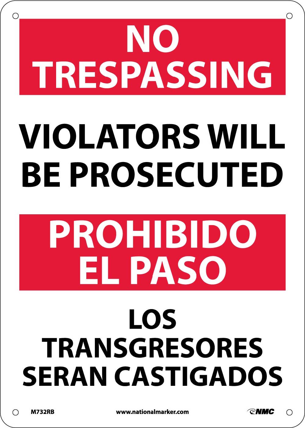 No Trespassing Sign - Bilingual-eSafety Supplies, Inc