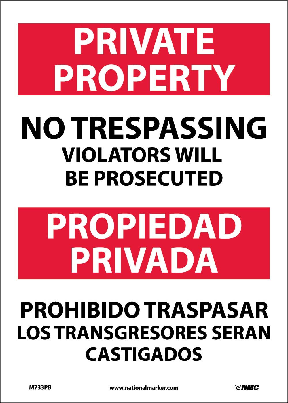 No Trespassing Sign - Bilingual-eSafety Supplies, Inc