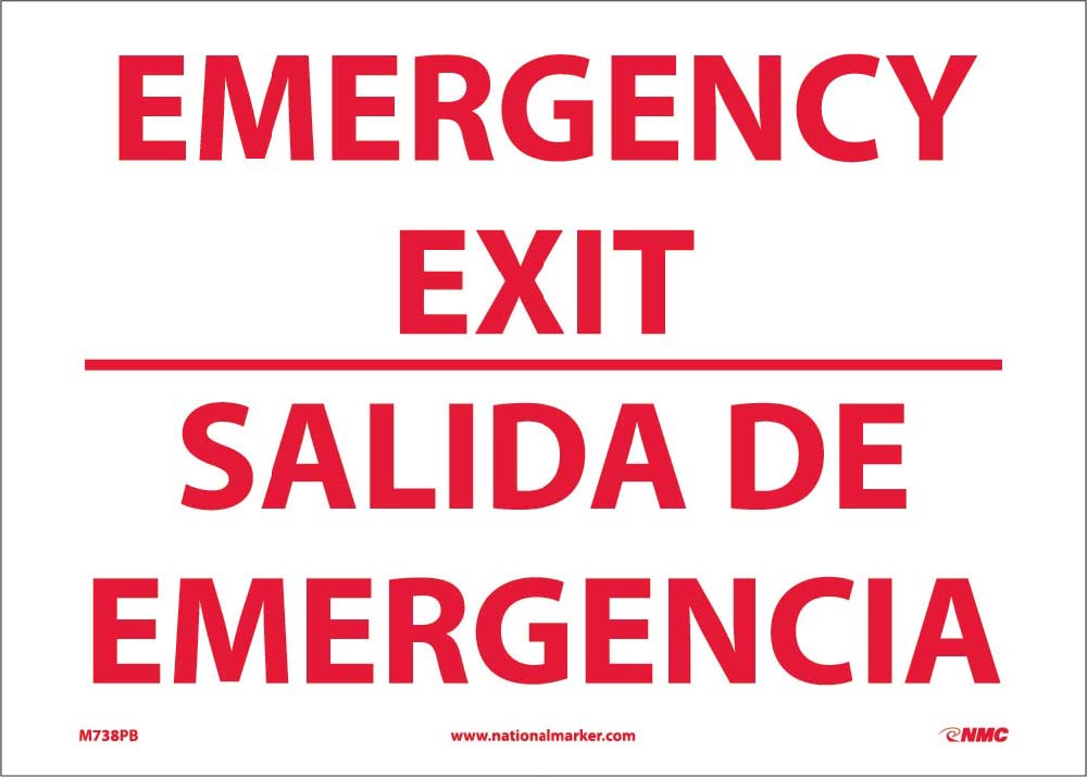 Emergency Exit Sign - Bilingual-eSafety Supplies, Inc