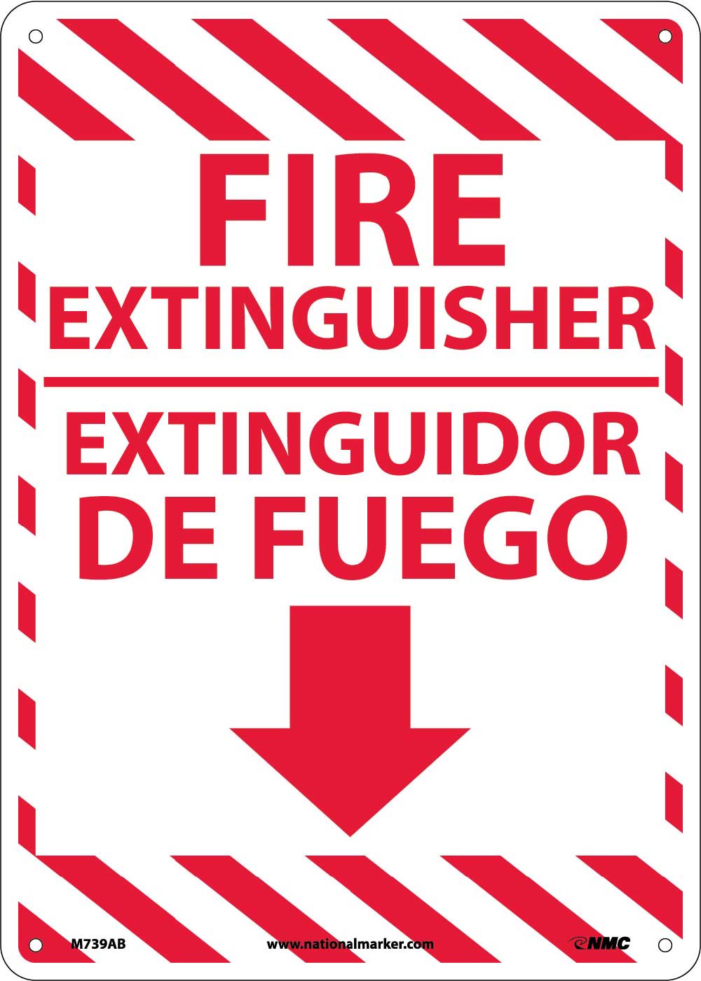 Fire Extinguisher Sign - Bilingual-eSafety Supplies, Inc