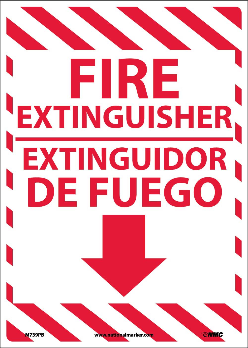 Fire Extinguisher Sign - Bilingual-eSafety Supplies, Inc