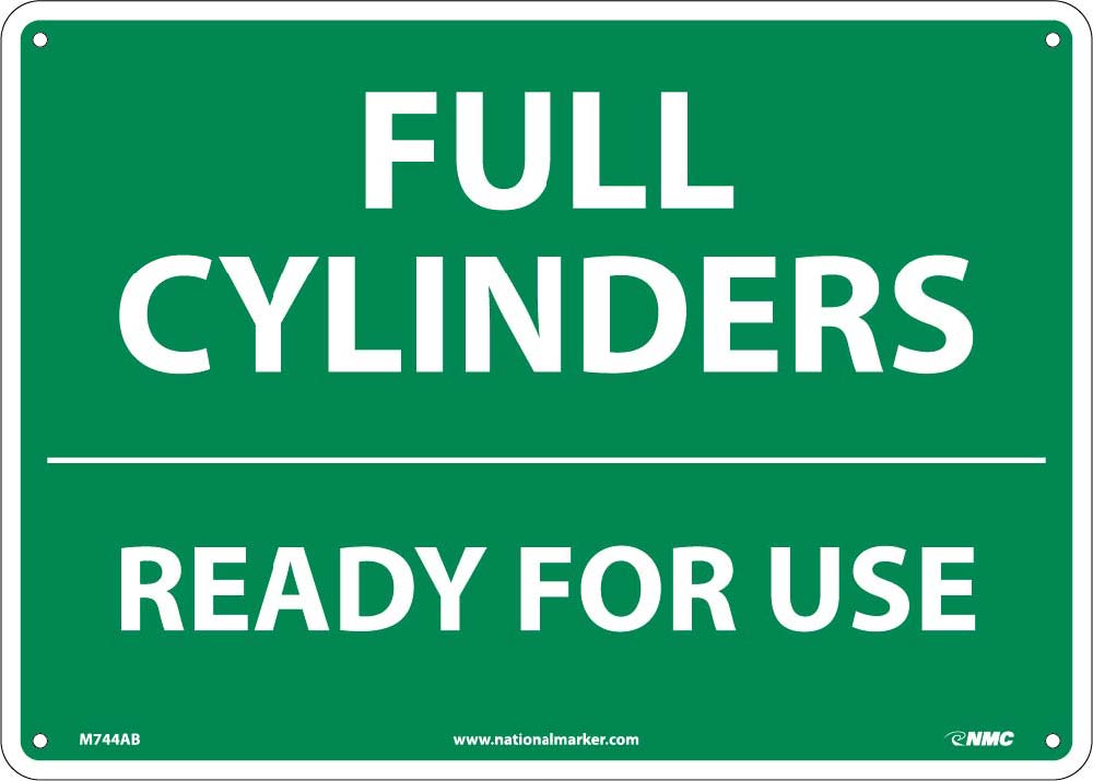 Full Cylinders Ready For Use Sign-eSafety Supplies, Inc