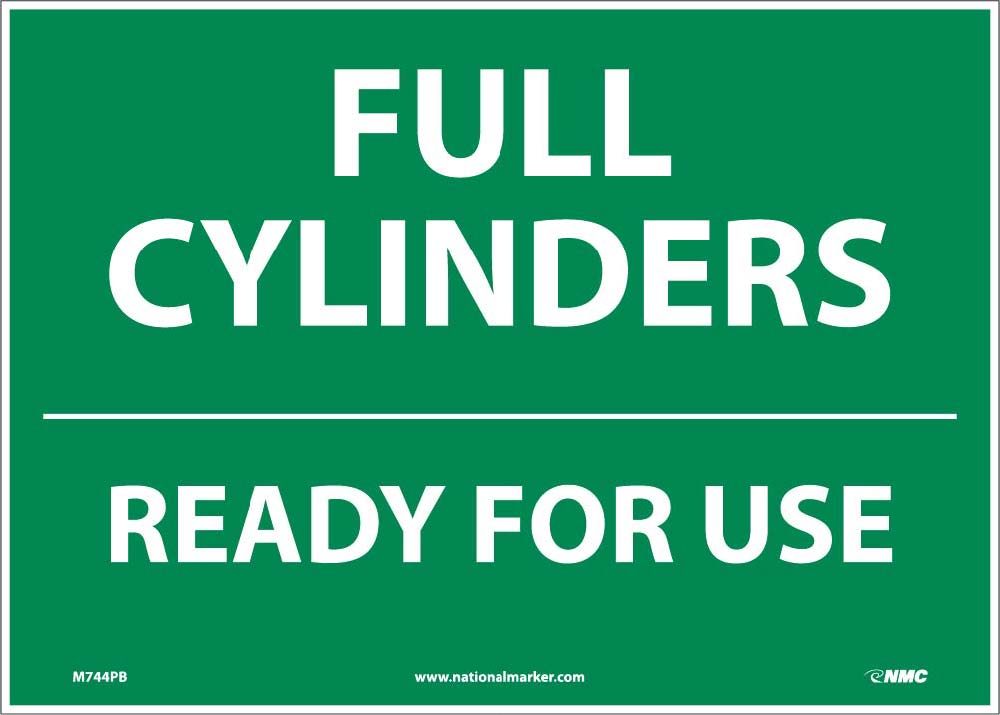 Full Cylinders Ready For Use Sign-eSafety Supplies, Inc