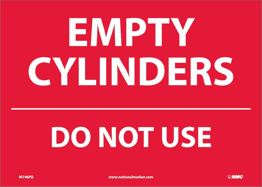 Empty Cylinders Do Not Use Sign-eSafety Supplies, Inc