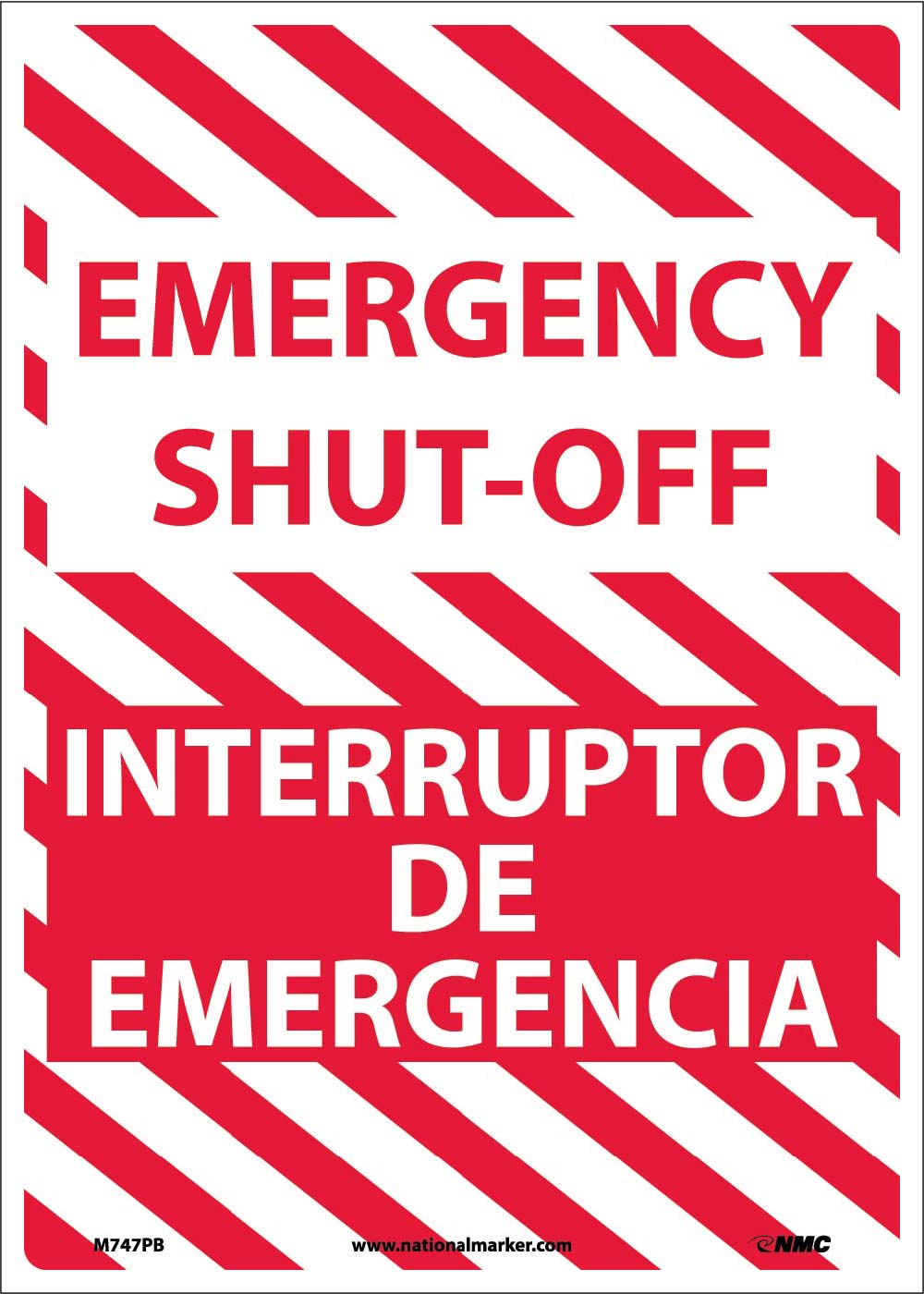 Emergency Shut-Off Sign - Bilingual-eSafety Supplies, Inc