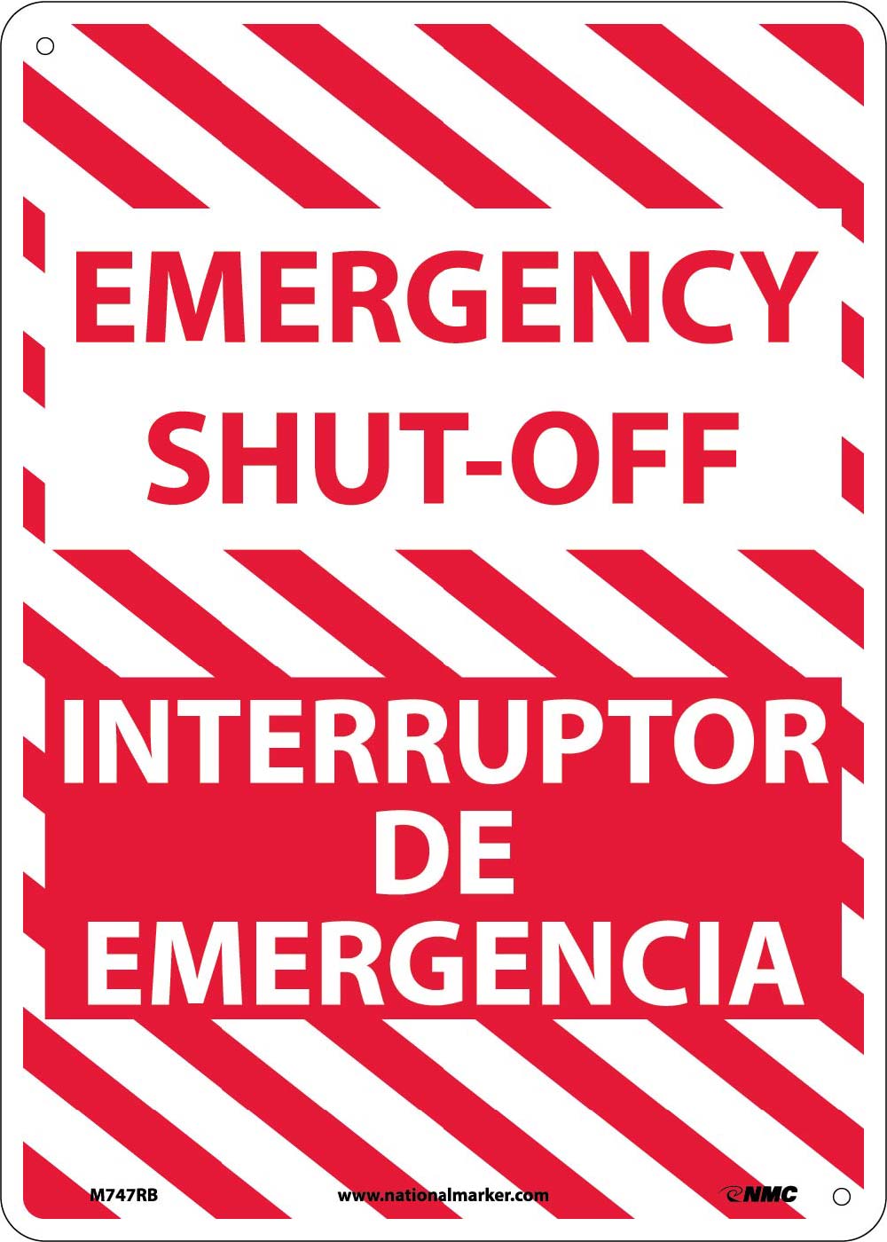 Emergency Shut-Off Sign - Bilingual-eSafety Supplies, Inc