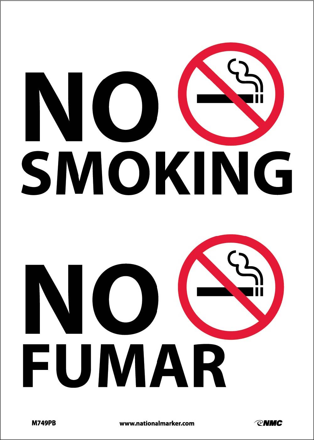 No Smoking Sign - Bilingual-eSafety Supplies, Inc