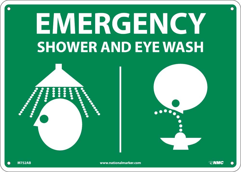 Emergency Shower And Eye Wash Sign-eSafety Supplies, Inc